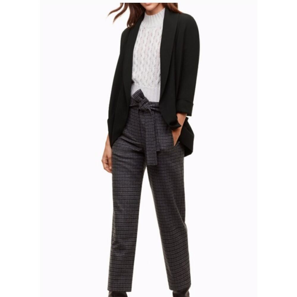 Aritzia Wilfred Women's sz 0 Black Chevalier Open Blazer Jacket